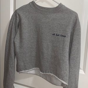 Uh huh honey cropped crew neck